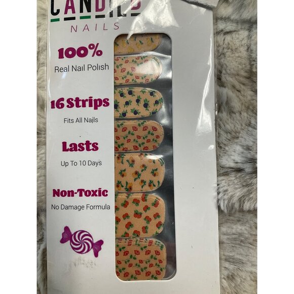 Candied Nails 16-Strip Real Nail Polish Set With Playful Patterns & Non-Toxic Fo - Picture 3 of 4